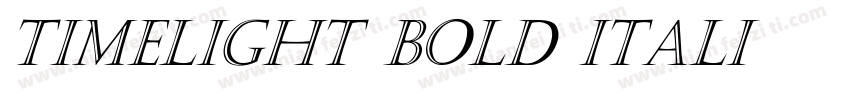 timelight bold itali字体转换